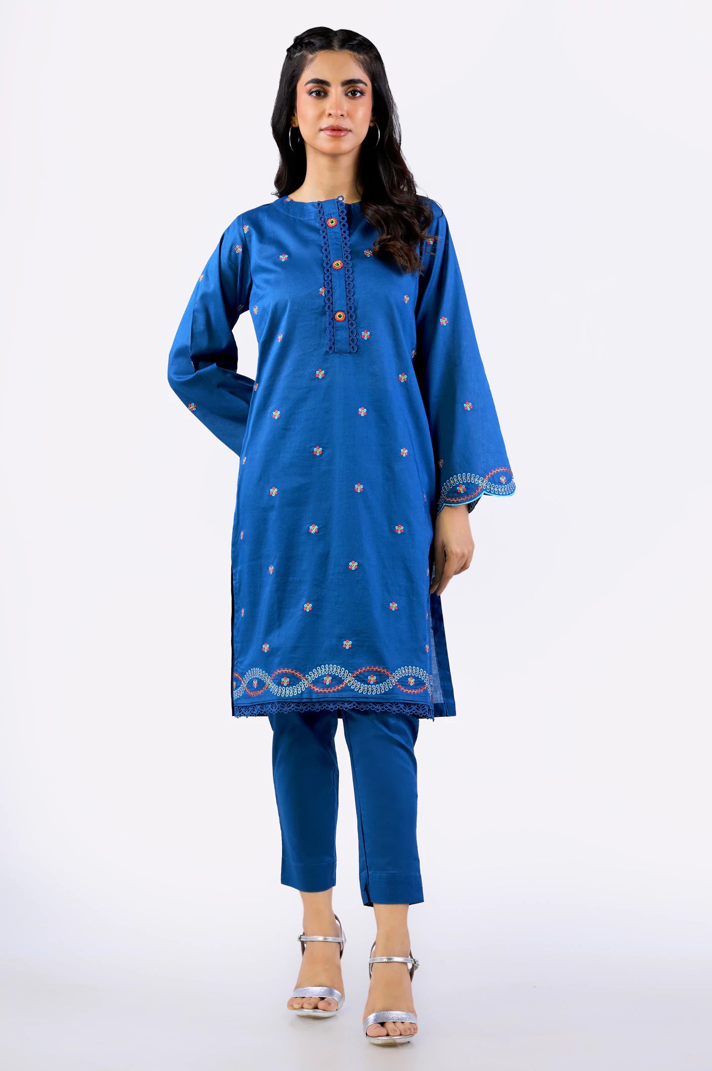 Cambric Embroidered 2PC Suit From Diners