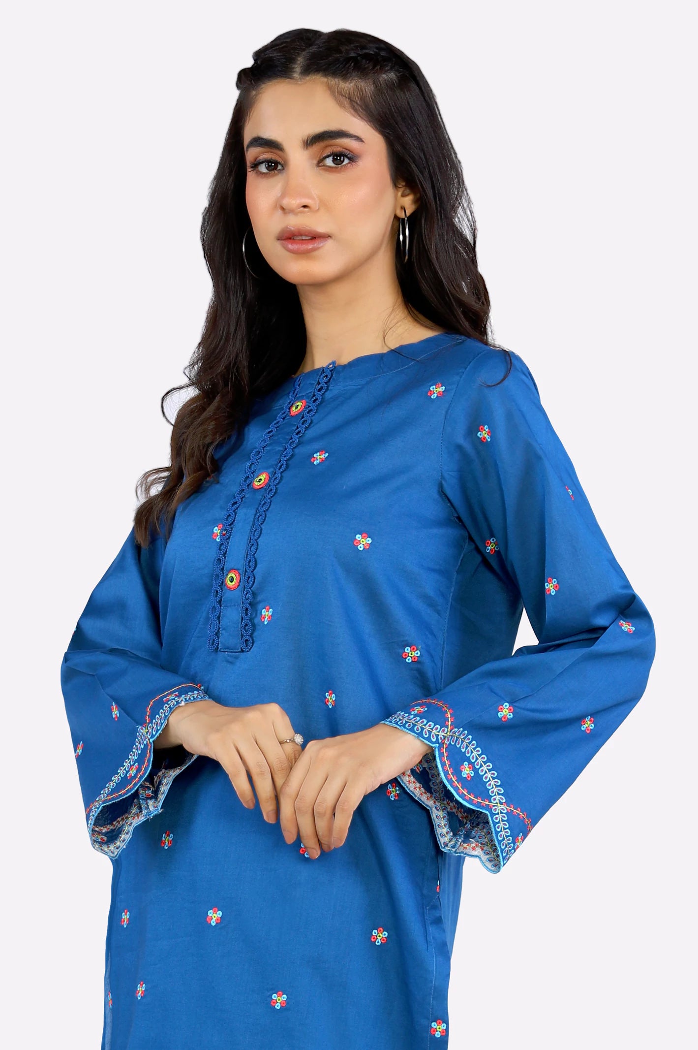 Cambric Embroidered 2PC Suit From Diners