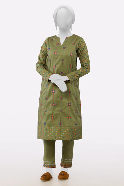 Green Embroidered 2PC From Sohaye By Diners