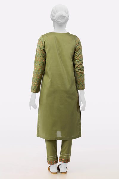 Green Embroidered 2PC From Sohaye By Diners
