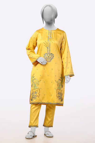 Yellow Embroidered 2PC From Sohaye By Diners