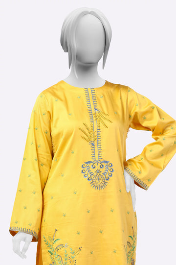 Yellow Embroidered 2PC From Sohaye By Diners