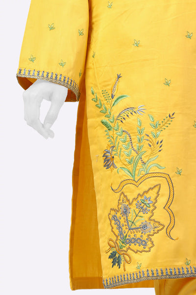 Yellow Embroidered 2PC From Sohaye By Diners
