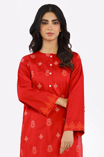 Cambric Embroidered 2PC Suit From Diners