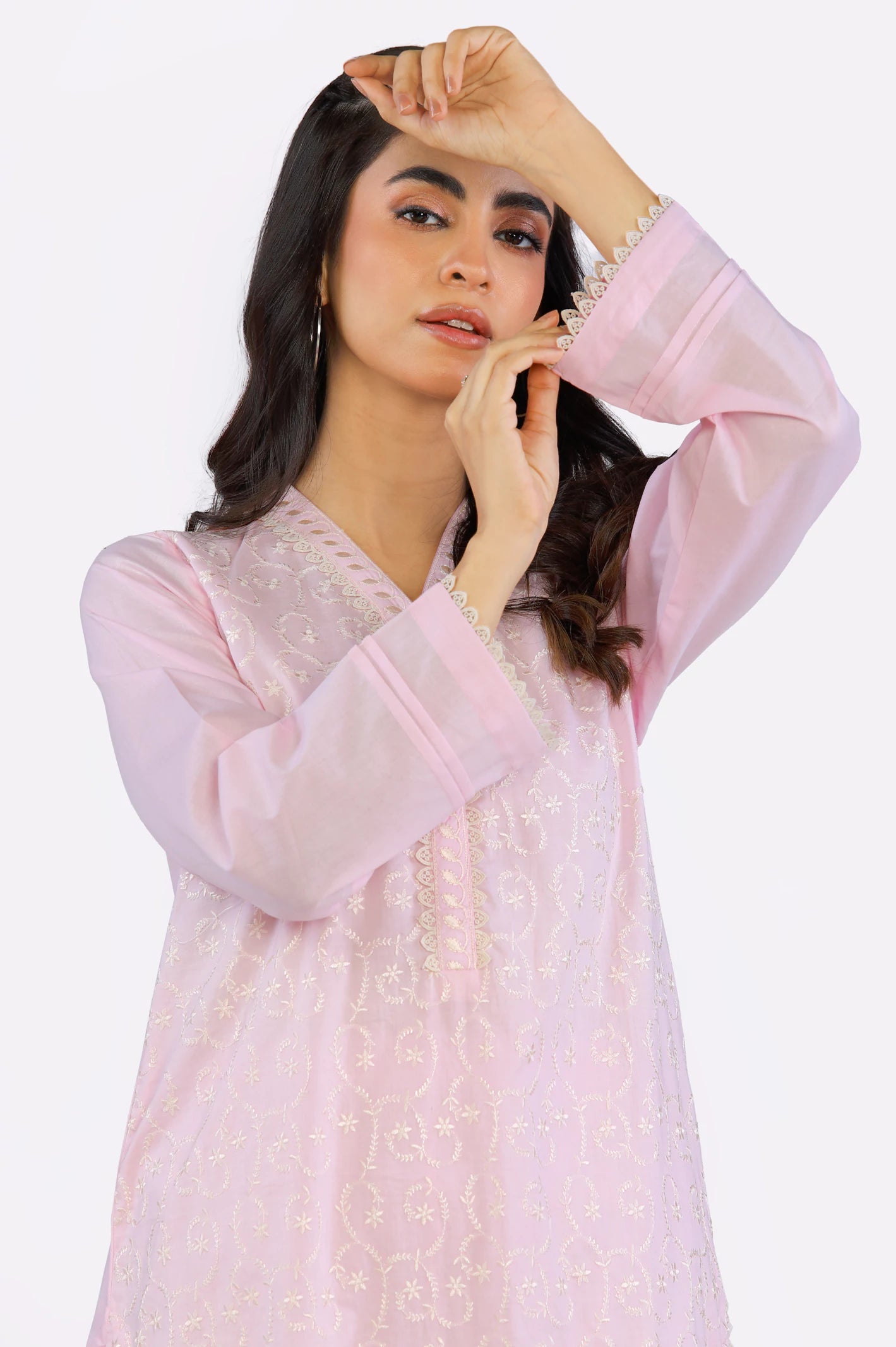 Cambric Embroidered 2PC Suit From Diners