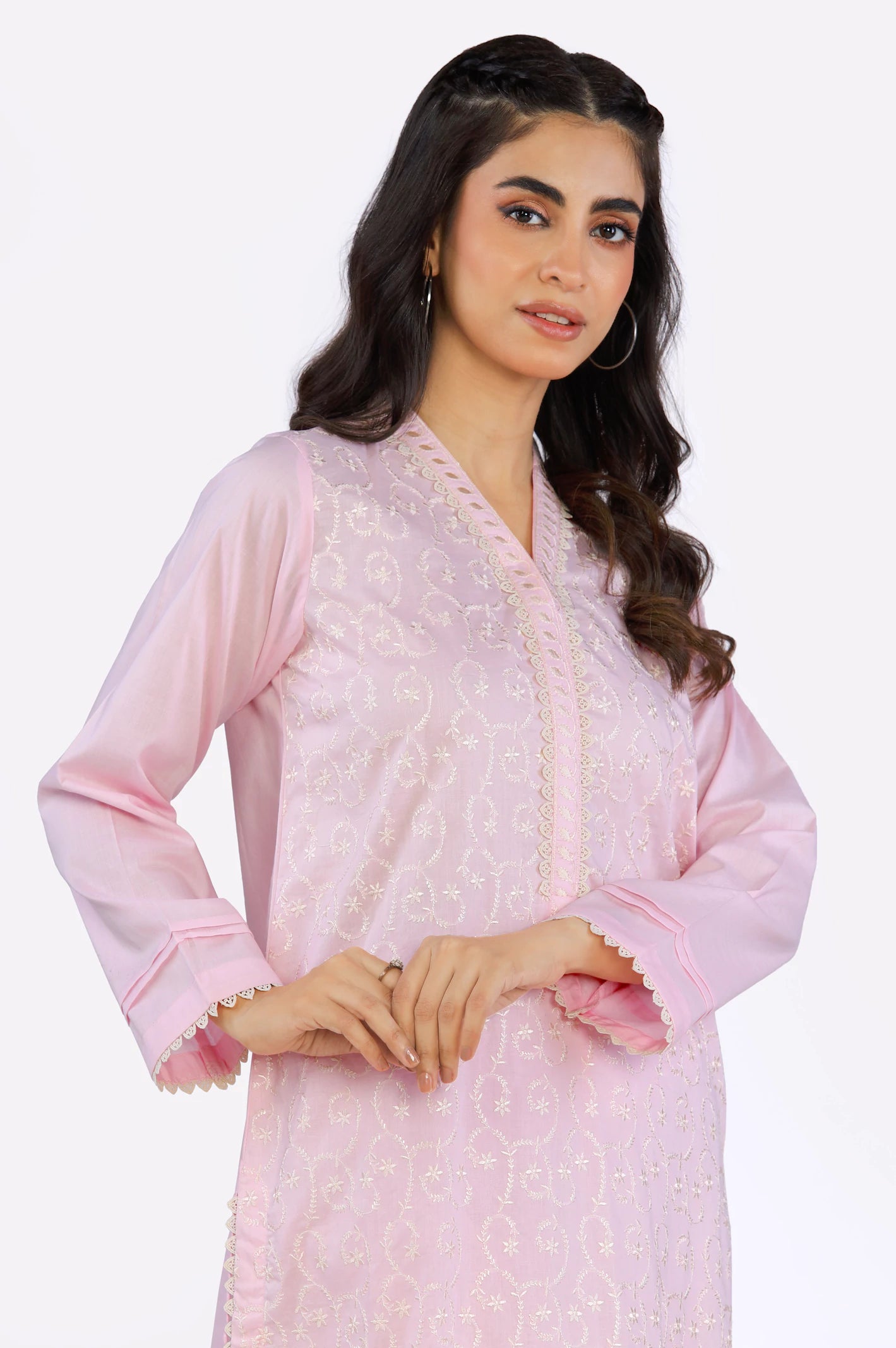 Cambric Embroidered 2PC Suit From Diners