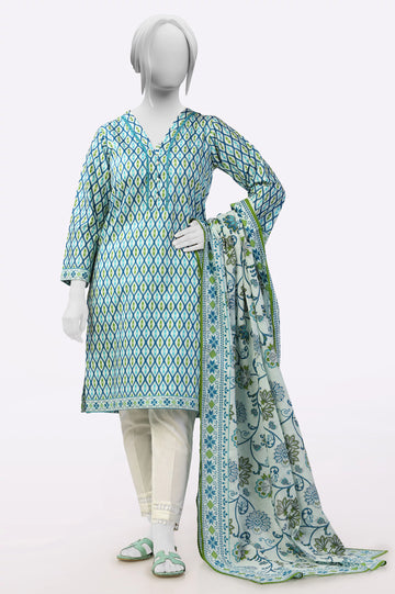 Blue Printed Kurti with Dupatta From Sohaye By Diners