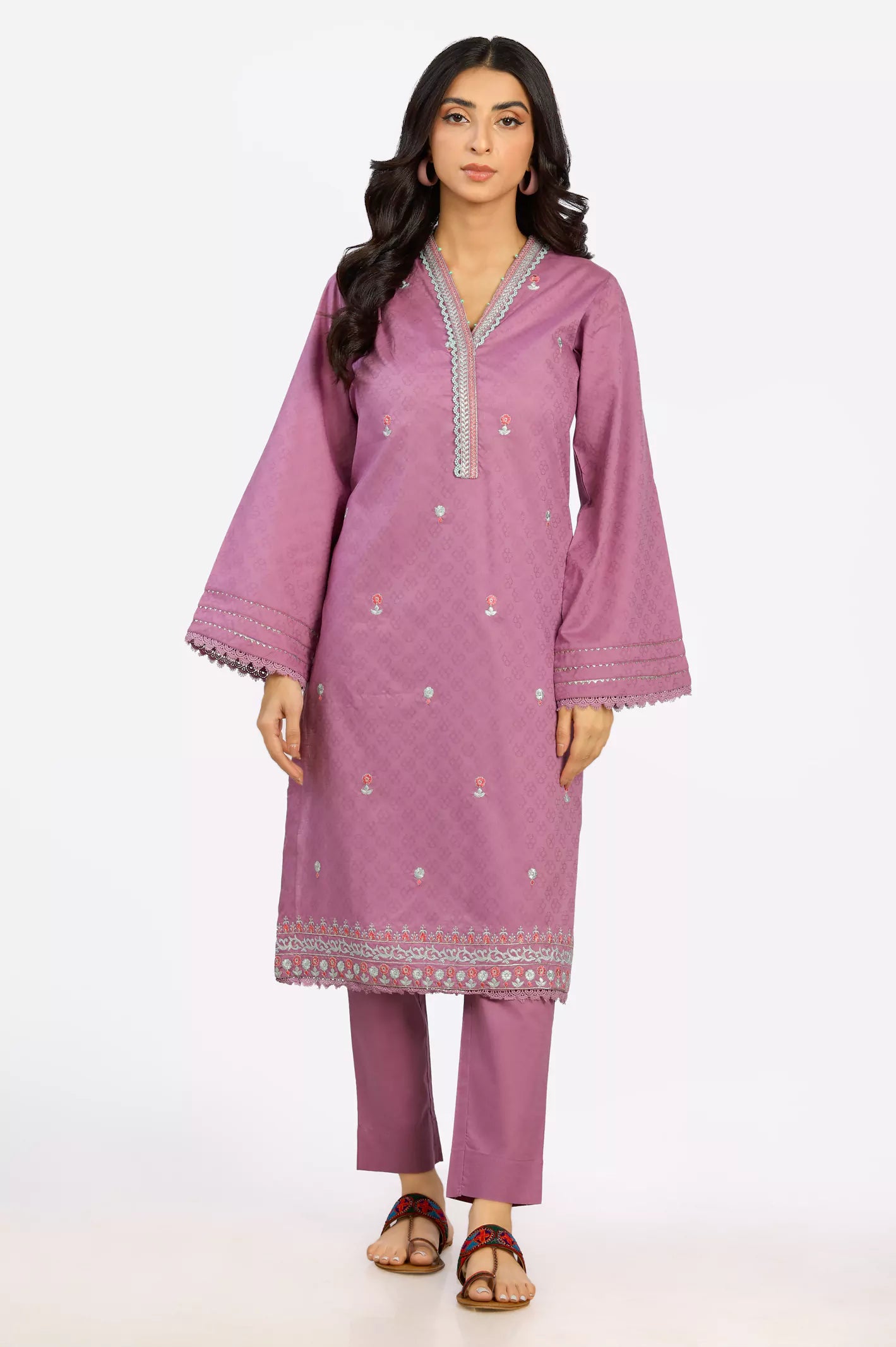 Jacquard Dyed Embroidered 2PC Suit From Diners