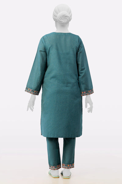 Green Embroidered 2PC From Sohaye By Diners