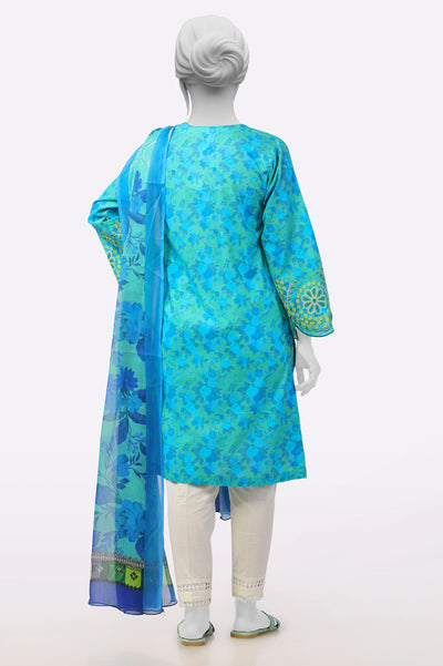 Blue Embroidered Kurti with Dupatta From Sohaye By Diners