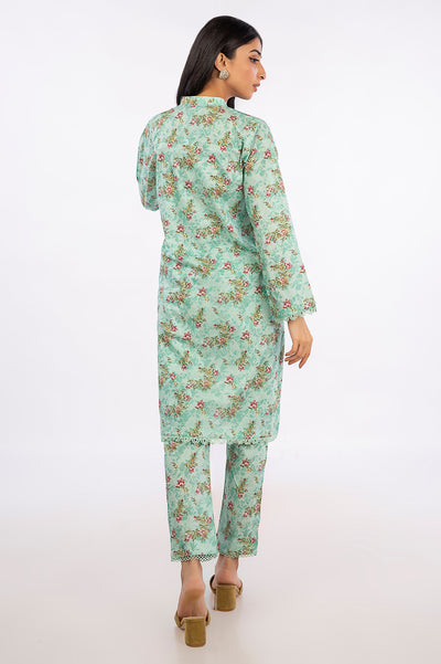 Light Green Printed 2PC Suit From Diners