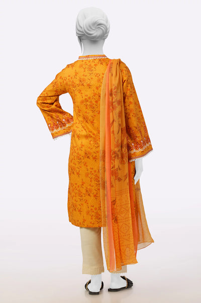 Mustard Printed Embroidered Kurti with Dupatta From Sohaye By Diners