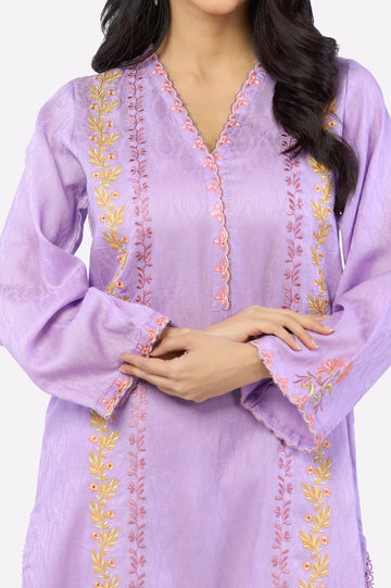 Purple Embroidered 2PC From Sohaye By Diners