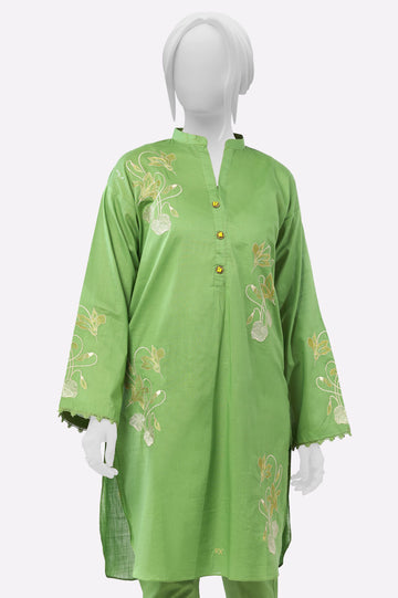 Green Embroidered 2PC From Sohaye By Diners