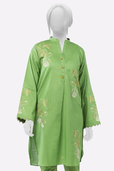 Green Embroidered 2PC From Sohaye By Diners