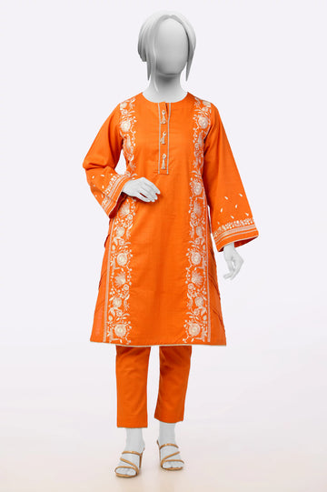 Orange Embroidered 2PC From Sohaye By Diners