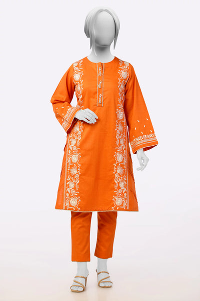 Orange Embroidered 2PC From Sohaye By Diners