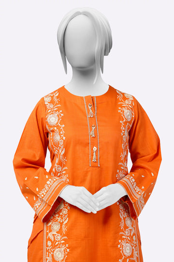 Orange Embroidered 2PC From Sohaye By Diners