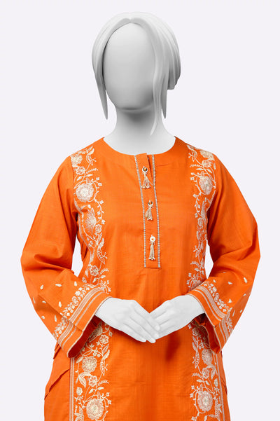 Orange Embroidered 2PC From Sohaye By Diners