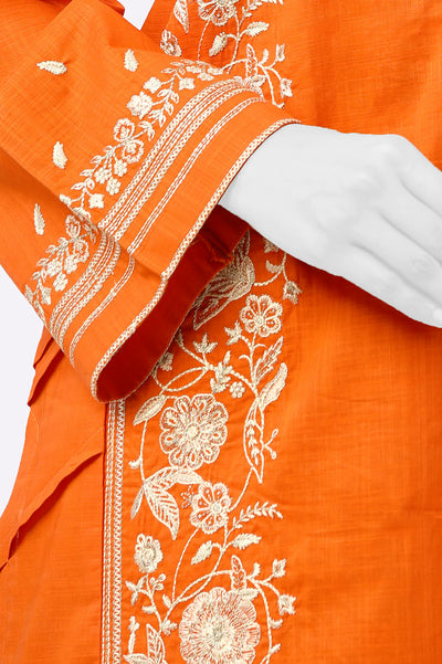 Orange Embroidered 2PC From Sohaye By Diners