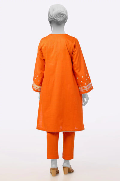 Orange Embroidered 2PC From Sohaye By Diners