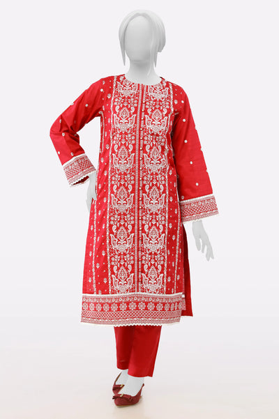 Red Embroidered 2PC From Sohaye By Diners