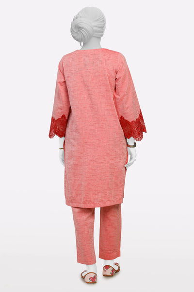 Red Embroidered 2PC From Sohaye By Diners