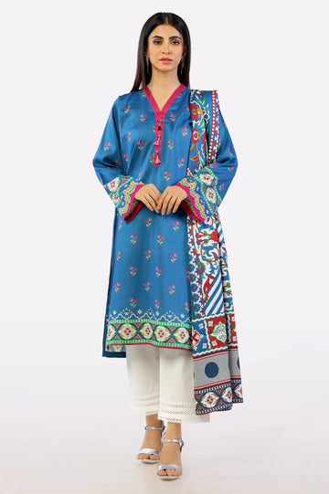 Blue Printed Kurti With Dupatta From Sohaye By Diners