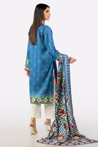 Blue Printed Kurti With Dupatta From Sohaye By Diners