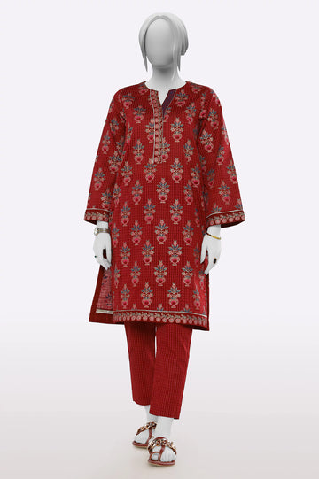 Maroon Block Printed 2PC From Sohaye By Diners
