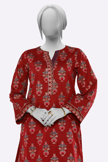 Maroon Block Printed 2PC From Sohaye By Diners