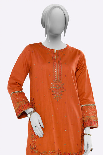 Rust Embroidered 2PC From Sohaye By Diners