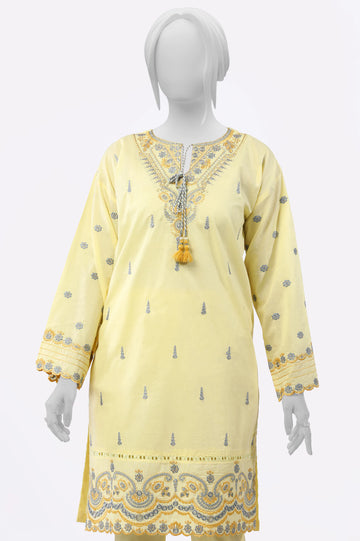 Yellow Embroidered 2PC From Sohaye By Diners