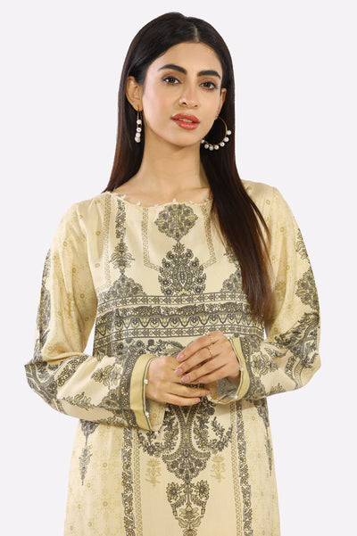 Beige Block Printed 2PC From Sohaye By Diners