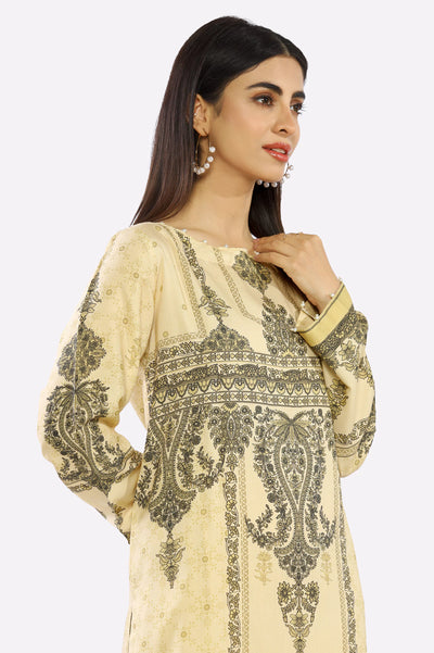 Beige Block Printed 2PC From Sohaye By Diners