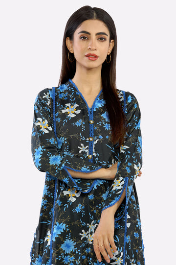 Black Printed 2PC From Sohaye By Diners