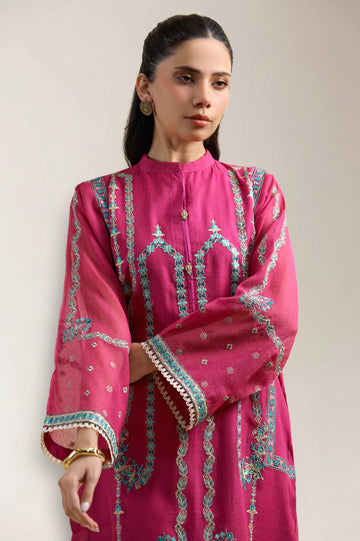 Pink Embroidered 2PC