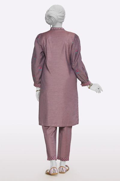 Purple Embroidered 2PC From Sohaye By Diners