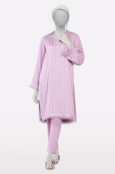 Light Purple Print Embroidered 2PC From Sohaye By Diners