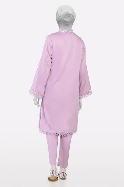 Light Purple Print Embroidered 2PC From Sohaye By Diners