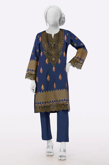 Navy Blue Embroidered 2PC From Sohaye By Diners