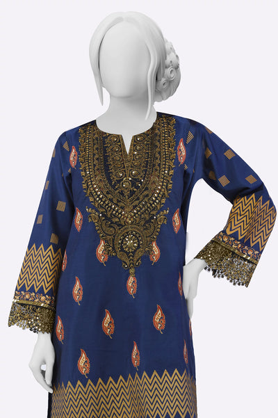 Navy Blue Embroidered 2PC From Sohaye By Diners