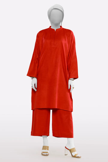 Red Stylised 2PC From Sohaye By Diners