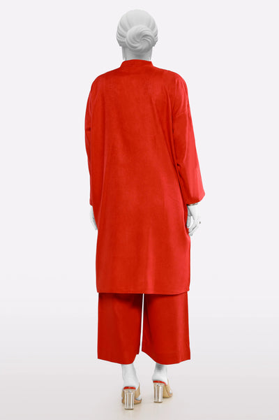 Red Stylised 2PC From Sohaye By Diners