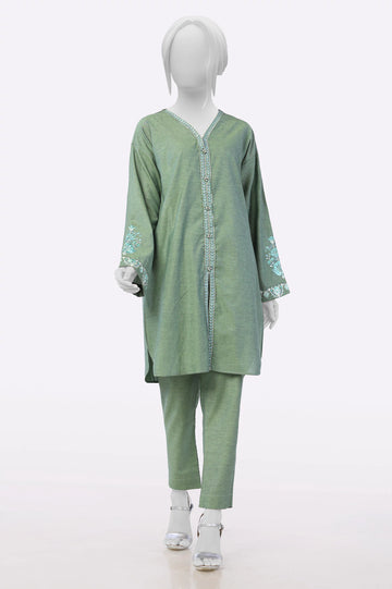 Green Embroidered 2PC From Sohaye By Diners
