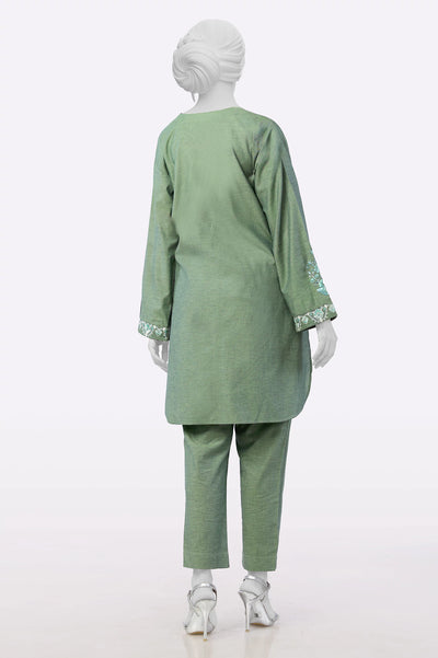 Green Embroidered 2PC From Sohaye By Diners