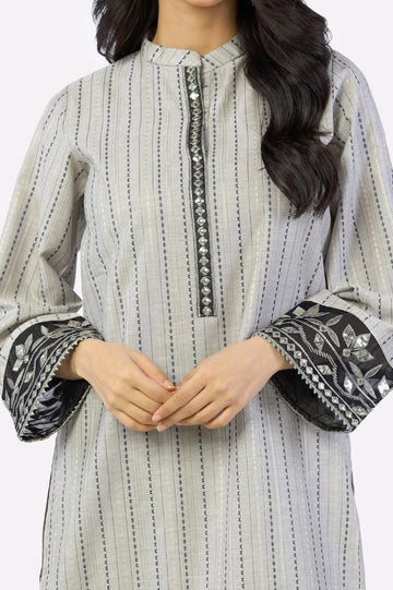 Grey Embroidered 2PC From Sohaye By Diners