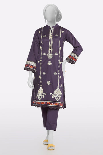 Purple Embroidered 2PC From Sohaye By Diners