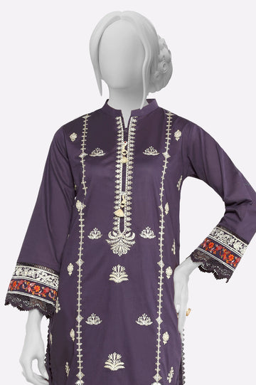 Purple Embroidered 2PC From Sohaye By Diners