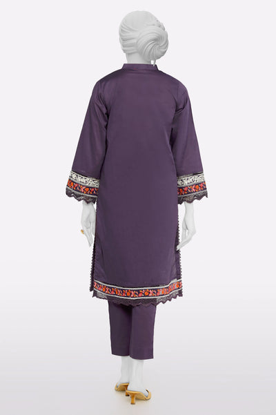 Purple Embroidered 2PC From Sohaye By Diners